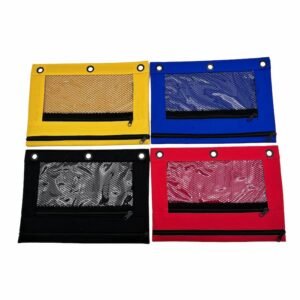 3 Rings Pencil pouch with mesh window